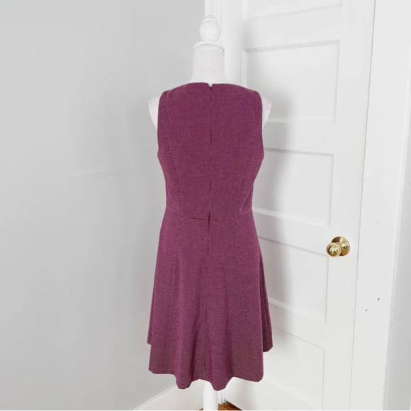 Gal Meets Glam Polka Dot Meg Sleeveless Jacquard Fit &Flare Button Front Dress 8 - Picture 6 of 12